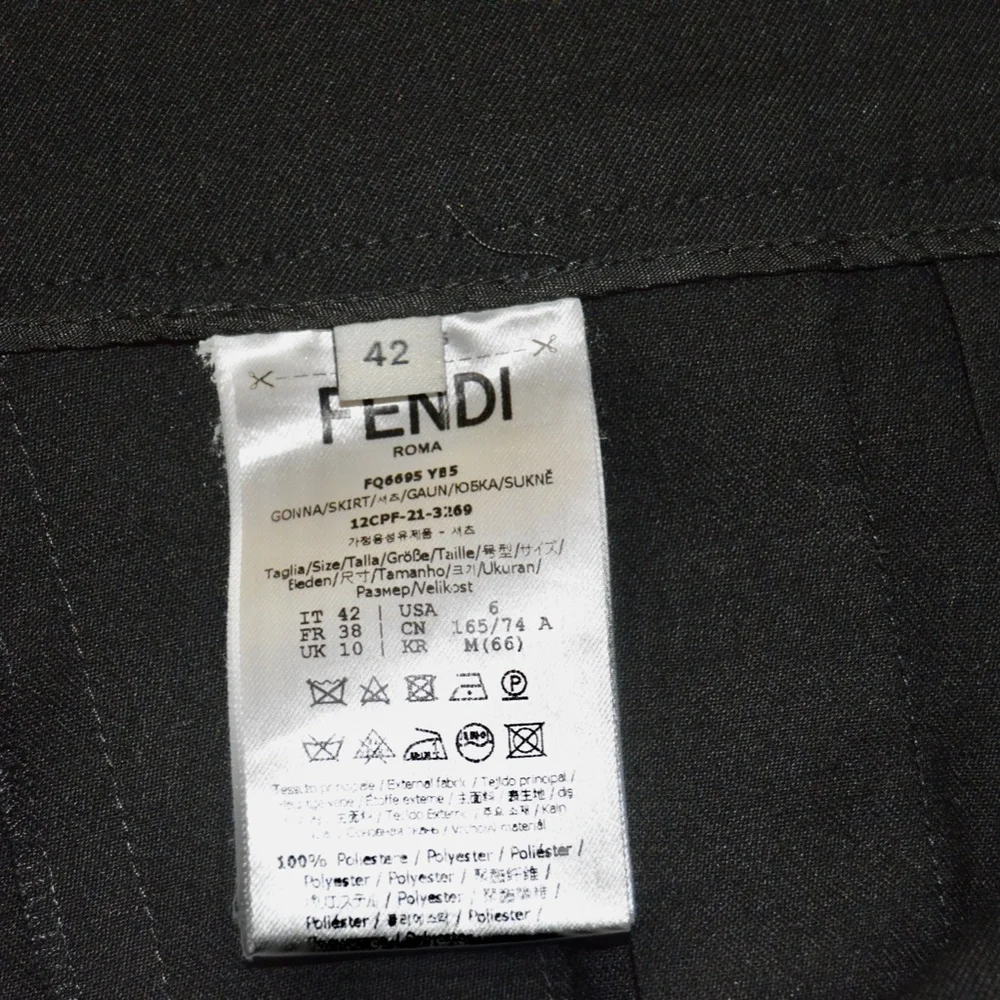 Fendi black pleated